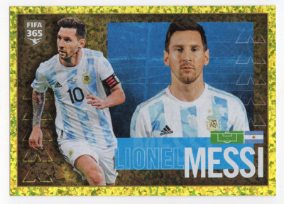 #341 Lionel Messi Panini FIFA 365 2022 Foil Sticker