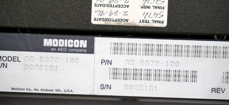 USED MODICON AS-B872-100 OUTPUT MODULE ASB872100 - Image 3 of 3
