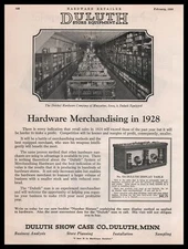 1928 Dettof Hardware Store Photo Muscatine Iowa Duluth Display Tables Print Ad