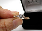 10K Rose Gold 21 Diamond Halo Engagement Ring Size 8.5 Kay Jewelers — photo 2