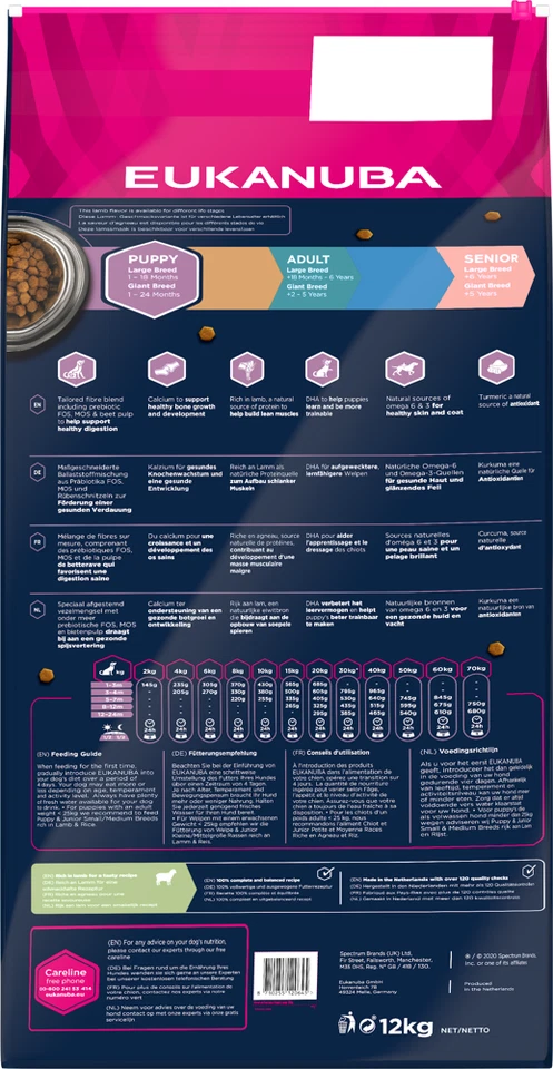 EUKANUBA Puppy&Junior Lamb&Rice Large Breeds 12kg - Bild 3 von 4
