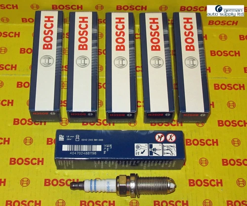 Porsche 6 Piece Spark Plug Set - BOSCH - 0242245581, FGR5NQE04 - NEW OEM  Plugs