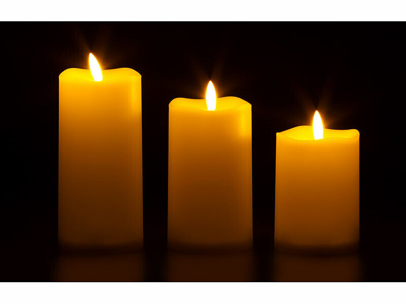 Bougies LED blanc chaud à luminosité variable et fonction minuterie - 4