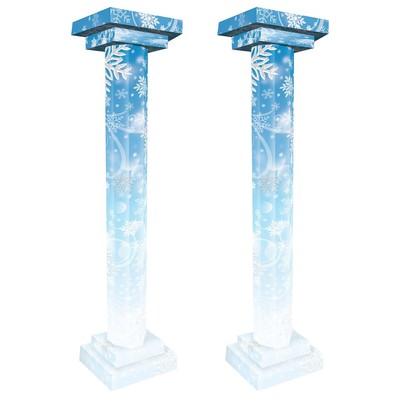 Winter Wonderland 3-D Tall Column Props #56232 The Beistle Company USA