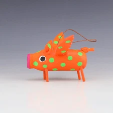 NATIVE AMERICAN NAVAJO FOLK ART FLYING PIG ORNAMENT BY CHANDLER BEGAYE