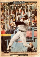 N.Y. Yankees Reggie Jackson Special edition NY Newsday August 1, 1993 Original
