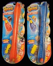 Orange and Blue Mighty Beanz Flip Tracks-Teeter Totter, Game Book-FREE SHIP