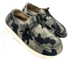 Hey Dude Wendy Camouflage Green Slip-On Lightweight moc Loafer Shoes Women's 7