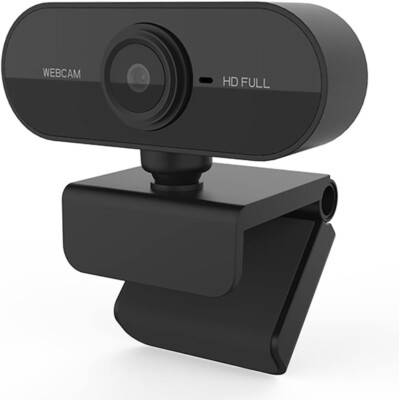 Webcam mit Mikrofon Kamera PC Cam 1080p HD 360° einstellbar USB Webcam für Konfe