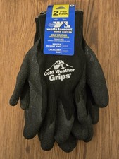 Wells Lamont Cold Weather Grip Winter Work Gloves 2 Pair Pack Size Large New