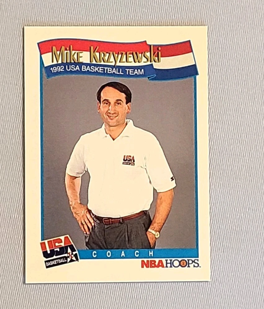 1991-92 NBA Hoops - Mike Krzyzewski #588 (RC) Coach K/ USA BASKETBALL
