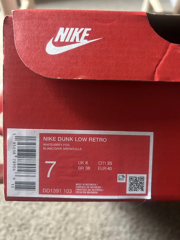 Nike Dunk Gris Niebla Bajo Para Hombre Talla 7/Mujer Talla 8.5 Foto 4 de 4