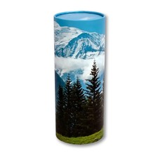 Biodegradable Mountain View Ash Scattering Tube Cremation Urn - 200 cubic inches