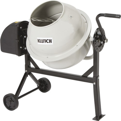 #ad Klutch Electric Cement Mixer 2.25 Cu. Ft. Drum 1 3 HP 120V Electric Motor $229.99