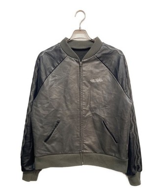 BADWAY Eco-leather blouson Size: L Men Gray