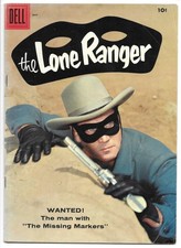THE LONE RANGER #119 VG+ 4.5 GOLDEN AGE DELL! GREAT CLAYTON MOORE PHOTO COVER!