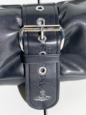 Vivienne Westwood Hazel Treasure Handbag Leather Black outlet F/S