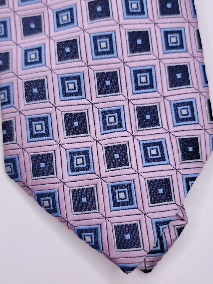 Corbata formal para hombre Giorgio Brutini 56"Lx3,5"W rosa/azul marino Foto 2 de 4