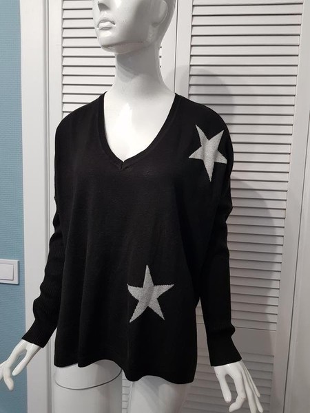 Women DKNY Sweater Black Acrylic 36 / S / 44