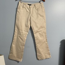 Size 44-Vintage Gucci Woman’s Beige Mid-Rise Wide Leg Dress Pants 🇮🇹