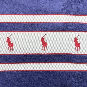 Ralph Lauren Polo Pony Cotton Beach Towel Bath Sheet Red White Blue 40" x 66"