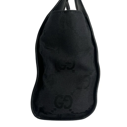 GUCCI Jackie Bolso de Hombro Bolso de Mano GG Lona Cuero Negro Usado Excelente+ - Imagen 5 de 18