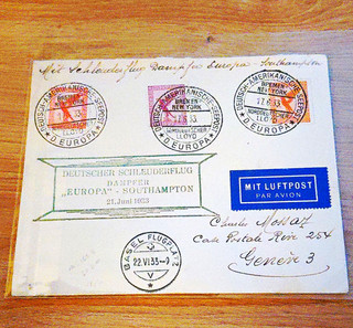 Luftpost Beleg Deutscher Schleuderflug Dampfer Europa Southampton 21.06.1933