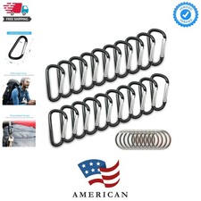20PCS Mini 1.85/4.7CM Aluminum Carabiners wit...