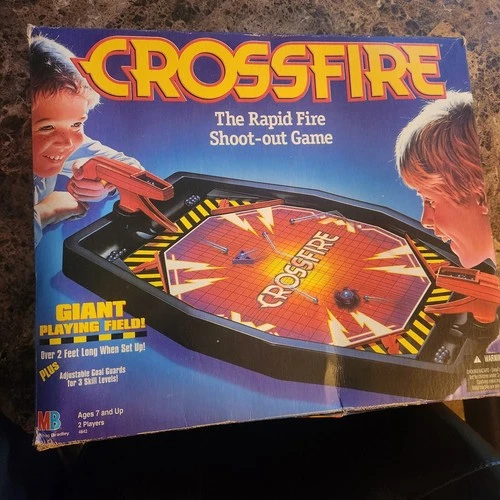Vintage 1987 Crossfire Game by Milton Bradley Complete in Very Good Condition