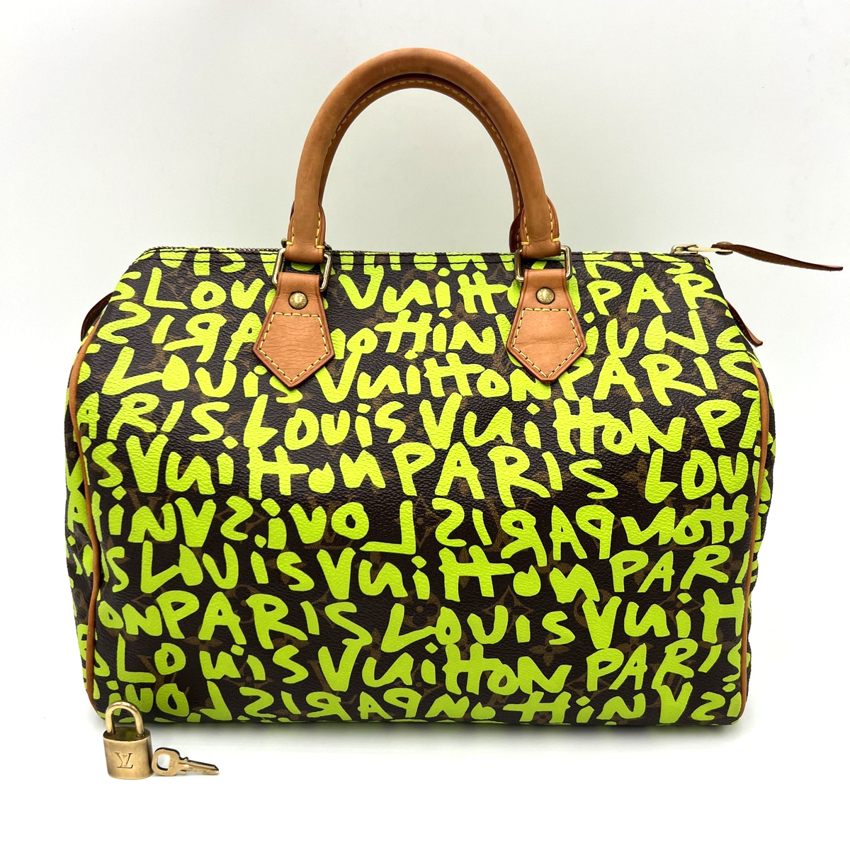 LOUIS VUITTON Speedy 30 Monogram Graffiti Green M93706 LV