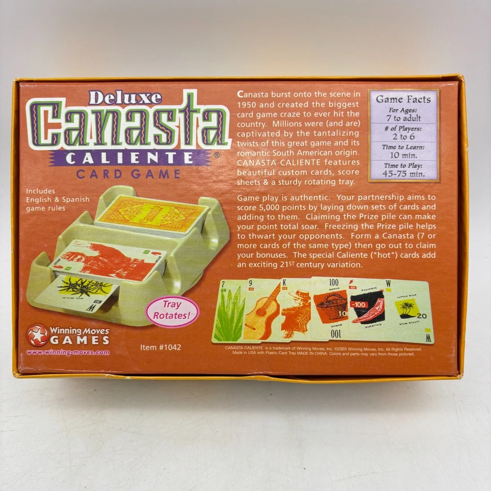 Juego de Cartas Canasta Caliente De Lujo DE COLECCIÓN SIN USAR COMPLETO Movimientos Ganadores 2003 Foto 2 de 4