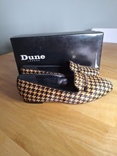 Image of Dune London Graced Dogtooth leather loafers UK Size 3 Brand New