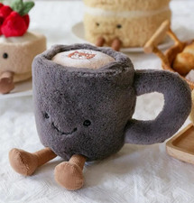Jellycat Amuseables Coffee Cup Plush Toy Small Soft Stuffed Collectible NWT