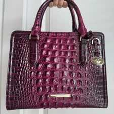 Brahmin Cami Satchel Sugar Plum Melbourne Leather