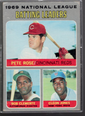 1970 Topps #61 NL Schlagführer Pete Rose Bob Clemente Cleon Jones - VG-EX