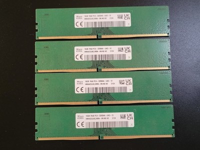 64GB (4x16GB) SK hynix PC4-3200AA DDR4 Unbuffered Desktop RAM HMAA2GU6CJR8N-XN