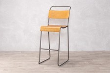 INDUSTRIAL STYLE STACKING STOOL STACKABLE BREAKFAST BAR STOOLS PLASTIC GLIDERS