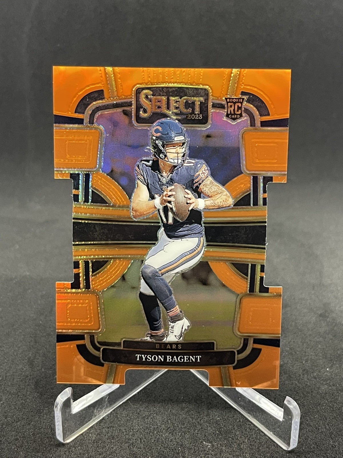 2023 Select Tyson Bagent RC Orange Prizms Die Cut Concourse #/499 Bears