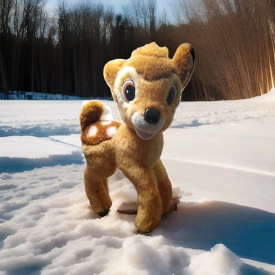 Vintage Mattel Disney Bambi Plush 14'' Stuffed Animal Standing Bendable Legs 1992