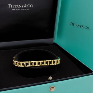 Tiffany & Co. T True 18K Yellow Gold Open Hinged Link 6.75in Bracelet #J273680 1