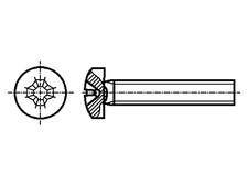 1000X 1154427 Screw M3.5x16 0.6 Head: Cylinder Phillips PH2 Steel Zinc BOSSAR