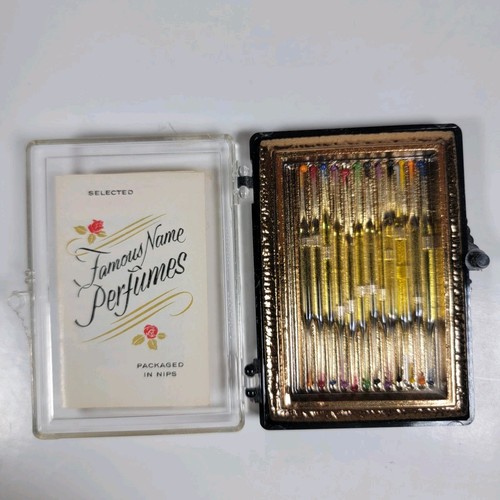 Vintage 1940-50's Famous Name Perfumes Sample Nips Set Glass Vials Original