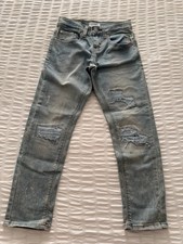 Levi  s Denizen Boys Size 8 Reg. Taper Distressed Denim Blue Jeans NWOT