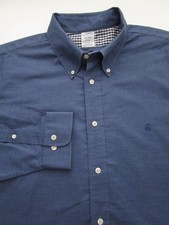 Mens XL Brooks Brothers Shirt Regent Non Iron Oxford LS Button Logo Chambray