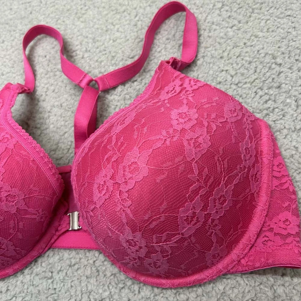 Motherhood Maternity Bra 36DD Nursing Bra Molded Pink Lace Sexy - Image 4 of 4