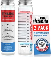 2 Pack Ethanol Tester Bottle Kit E85 Fuel Gasoline Ethanol Level Test Wide Mouth