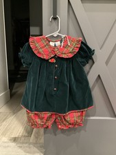 Vintage Green Plaid Holiday Set