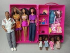 Vintage Barbies, Kelly Doll's Lot of 8 With Pink Travel Case and Accessories