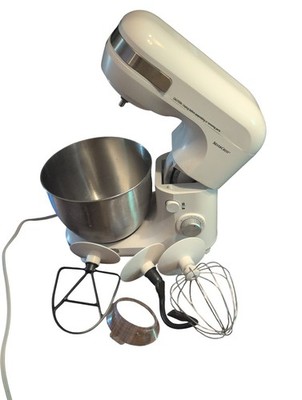 Silvercrest White Stand Mixer Model SKM300 A1 x8 Speed Mixer W Accessories