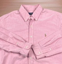 Ralph Lauren Men's XL Button Down Long Sleeve Shirt Red w/ Pony Logo